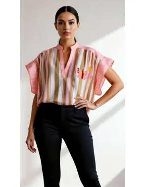 Garde-robe - Blouse - Roze-beige