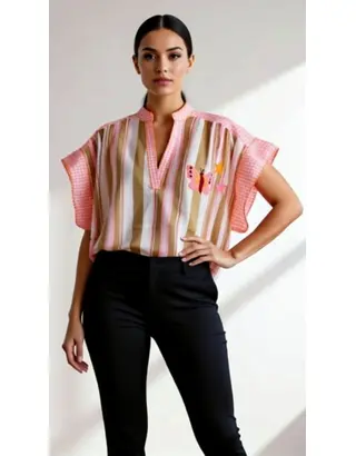 Garde-robe - Blouse - Roze-beige