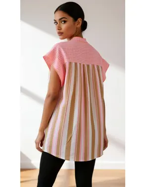 Garde-robe - Blouse - Roze-beige