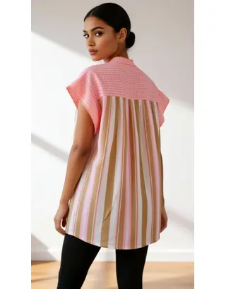 Garde-robe - Blouse - Roze-beige