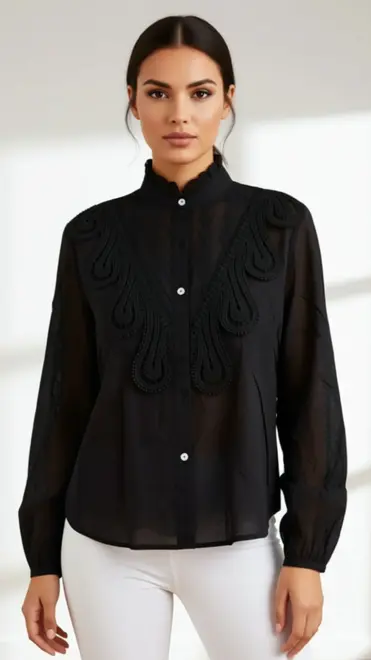 Garde-robe - Blouse - Zwart