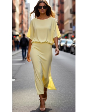 Amelie &amp; Amelie - Lang kleed - Geel