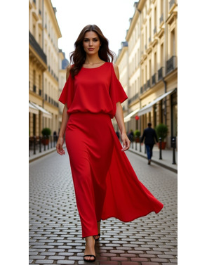 Amelie &amp; Amelie - Lang kleed - Coraal