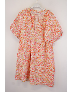Garde-robe - Kort Kleedje - Fushia-oranje