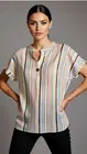 Garde-robe - Blouse - Blauw-roze