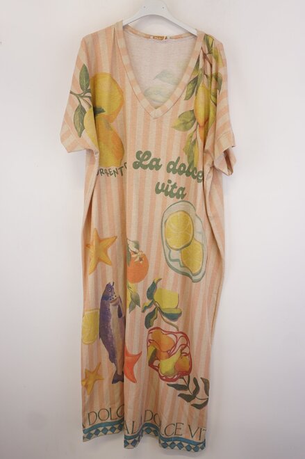 Garde-robe - Lang kleed - Roze-beige