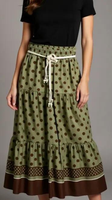 Garde-robe - Lange Rok - Groen