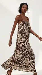 Garde-robe - Lang kleed - Beige-bruin