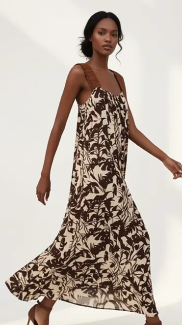 Garde-robe - Lang kleed - Beige-bruin