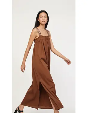 Garde-robe - Lang kleed - Bruin