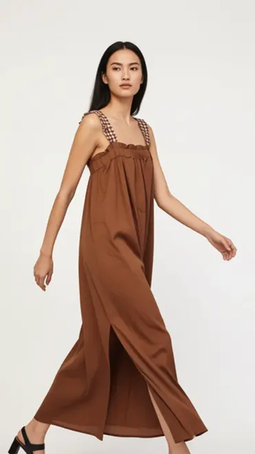 Garde-robe - Lang kleed - Bruin