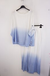 Garde-robe - Twin-set - Wit-blauw