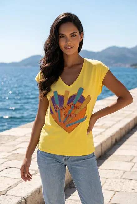 Garde-robe - T-shirt - Geel