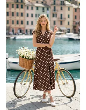 Garde-robe - Lang kleed - Bruin