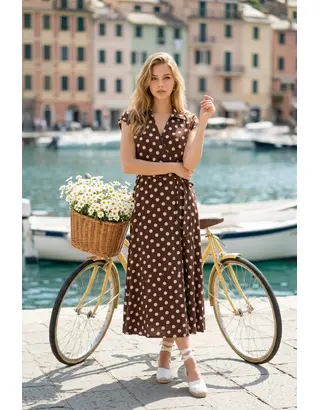 Garde-robe - Lang kleed - Bruin
