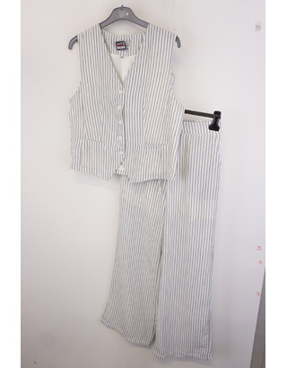 Garde-robe - Twin-set - Wit-blauw