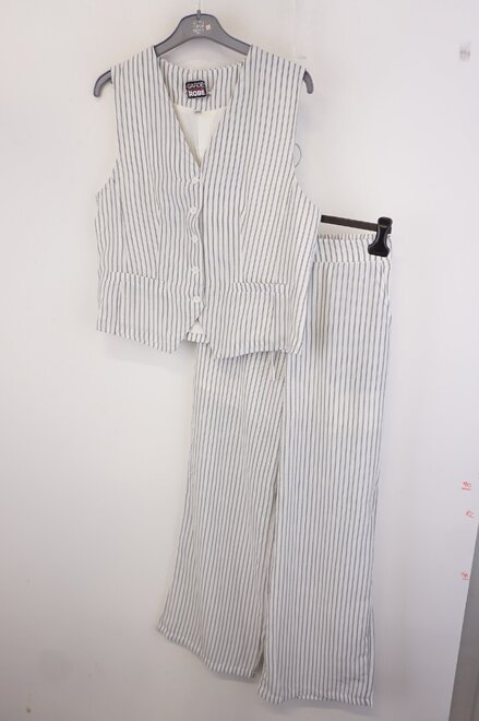Garde-robe - Twin-set - Wit-blauw