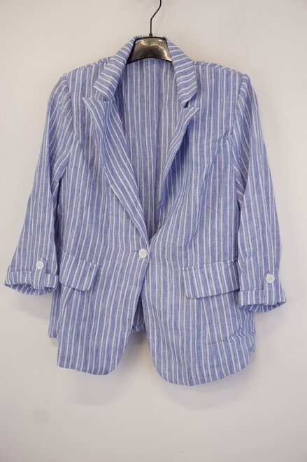 Garde-robe - Blazer - Wit-blauw