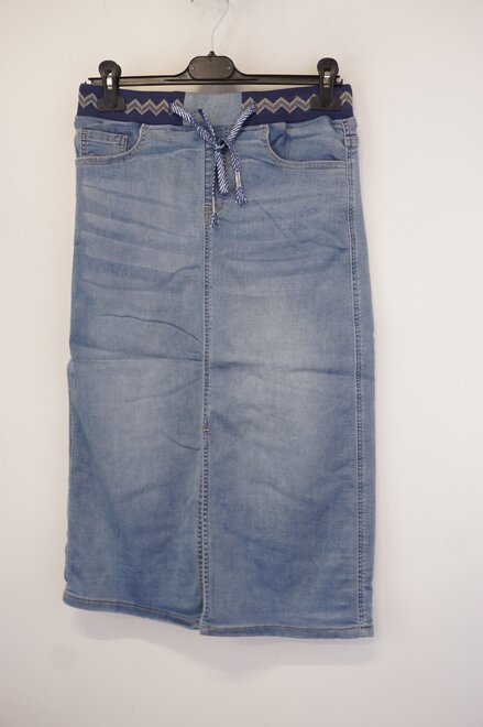 Garde-robe - Halflange Rok - Jeans licht