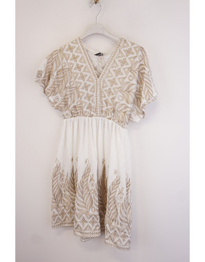 Garde-robe - Kort Kleedje - Goud-wit