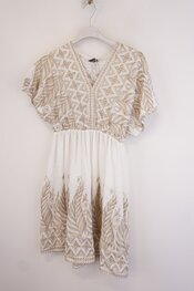 Garde-robe - Kort Kleedje - Goud-wit