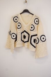 Garde-robe - Top - Zwart-beige