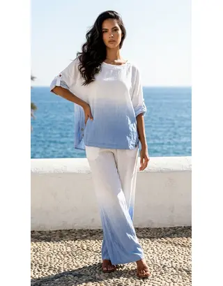 Garde-robe - Twin-set - Wit-blauw