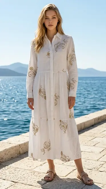 Garde-robe - Lang kleed - Wit