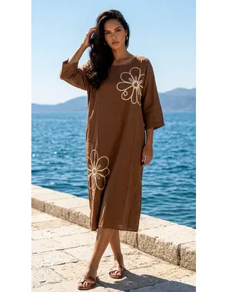 Garde-robe - Lang kleed - Bruin