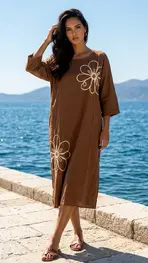 Garde-robe - Lang kleed - Bruin