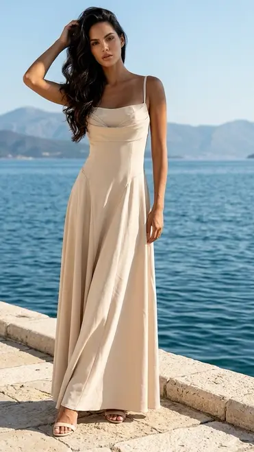 Garde-robe - Lang kleed - Beige