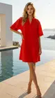 Garde-robe - Halflang Kleedje - Rood
