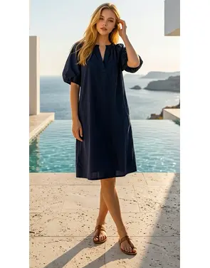 Garde-robe - Halflang Kleedje - Marine