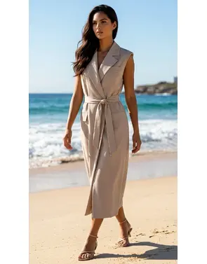 Garde-robe - Lang kleed - Taupe