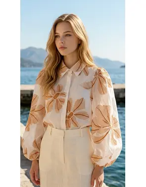 Garde-robe - Blouse - Camel