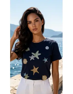 Garde-robe - T-shirt - Marine