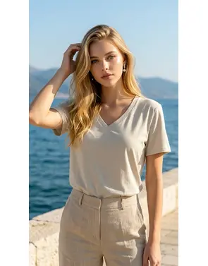 Garde-robe - T-shirt - Beige