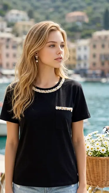 Garde-robe - T-shirt - Zwart