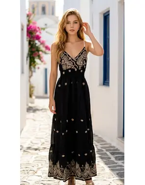 Garde-robe - Lang kleed - Zwart