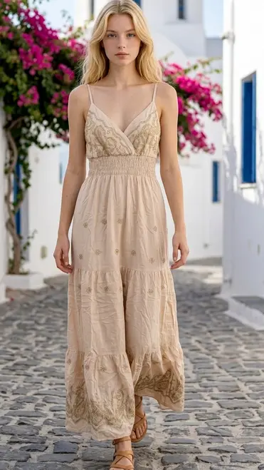 Garde-robe - Lang kleed - Beige