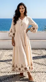 Garde-robe - Lang kleed - Beige