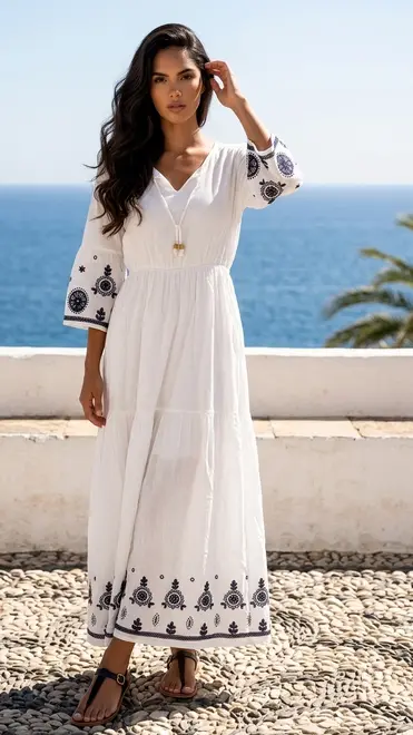Garde-robe - Lang kleed - Ecru