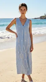 Garde-robe - Lang kleed - Blauw