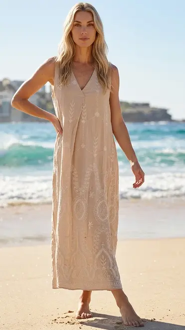 Garde-robe - Lang kleed - Beige