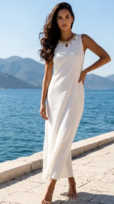 Garde-robe - Lang kleed - Ecru