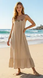 Garde-robe - Lang kleed - Beige