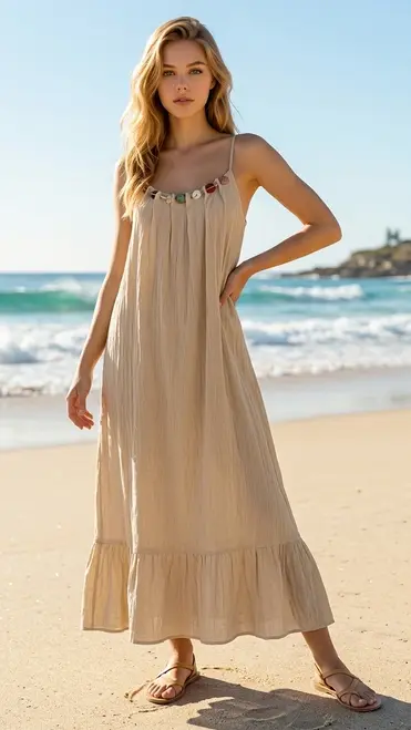 Garde-robe - Lang kleed - Beige