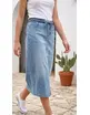 Garde-robe - Halflange Rok - Jeans licht