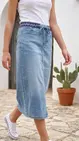 Garde-robe - Halflange Rok - Jeans licht