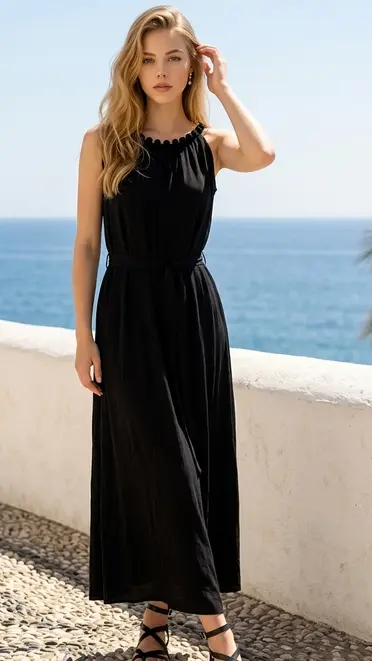 Garde-robe - Lang kleed - Zwart